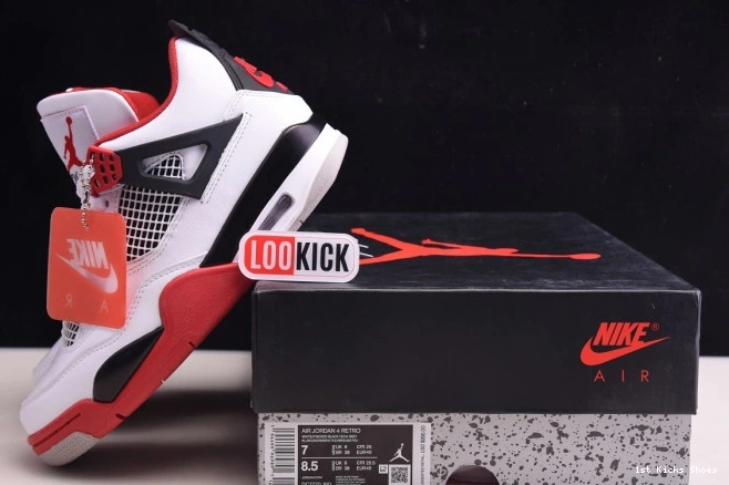 1st Kicks Jordan Red Retro Air Fire 4 DC7770-160 (2020) 0725